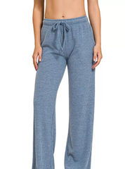 Zenana Ribbed Drawstring Lounge Pants