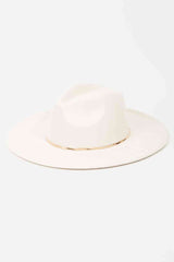 Slice of Chic Herringbone Chain Fedora