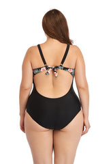 Floral Cutout Tie-Back One-Piece Swimsuit D'Journè Fashion