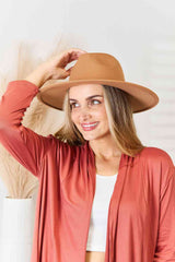 Wild Flat Brim Fedora Fashion Hat