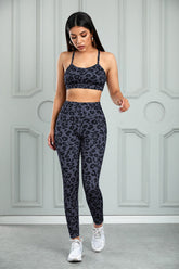 Leopard Sports Bra and Leggings Set D'Journè Fashion