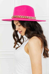 Keep Your Promise Fedora Hat in Pink