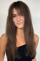 Full Machine Long Straight Synthetic Wigs 26'' D'Journè Fashion