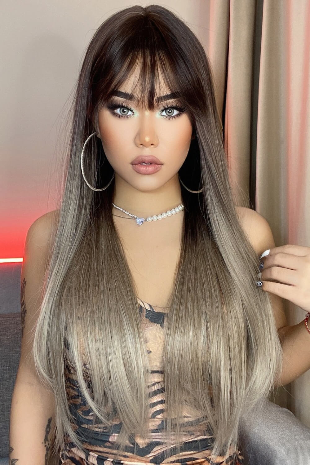Long Straight Synthetic Wigs 26'' D'Journè Fashion