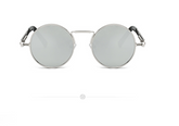 Retro Punk Spring Sunglasses by D'Journé Fashion, silver metal frame front view