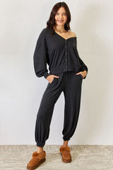 Ultra Soft Button Up Long Sleeve Lounge Cardigan