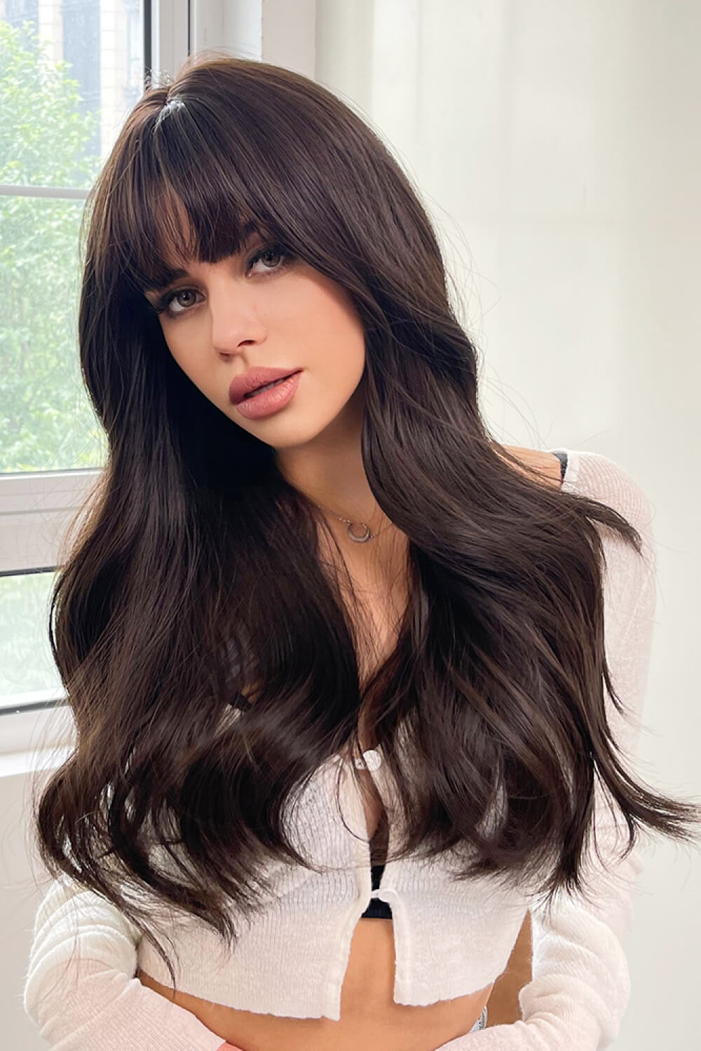 Full Machine Long Wave Synthetic Wigs 24'' D'Journè Fashion