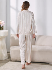 Button-Up Shirt and Pants Pajama Set D'Journè Fashion