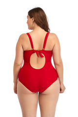 Floral Drawstring Detail One-Piece Swimsuit D'Journè Fashion