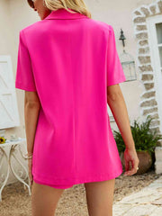 Rose Short Sleeve Blazer and Shorts Set