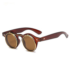 Round Steampunk Flip Cover Sunglasses D'Journè Fashion