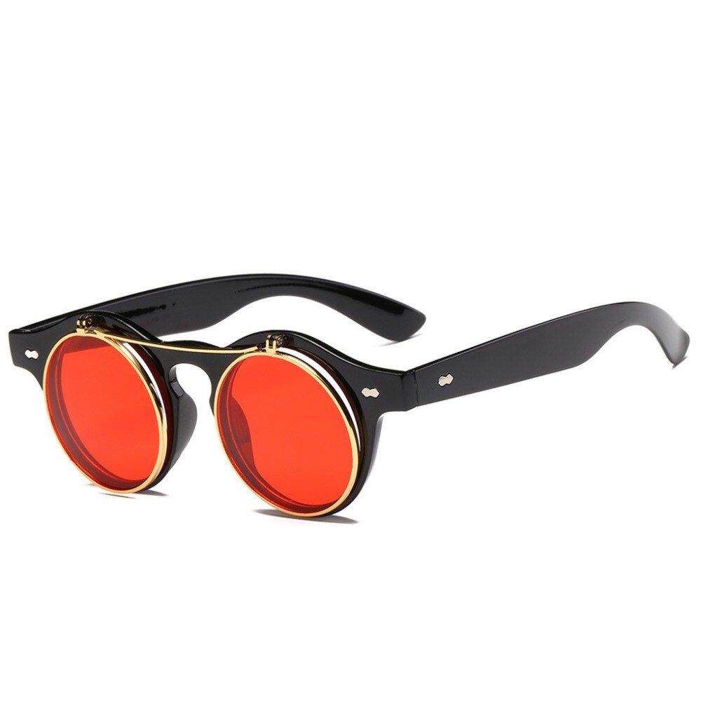 Round Steampunk Flip Cover Sunglasses D'Journè Fashion