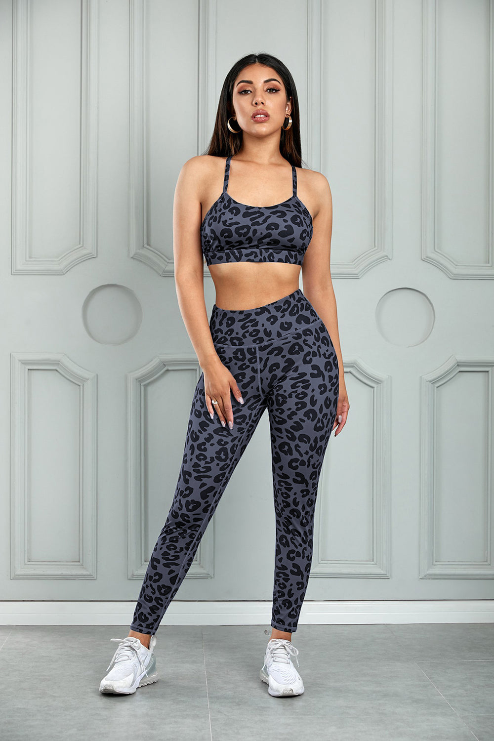Leopard Sports Bra and Leggings Set D'Journè Fashion