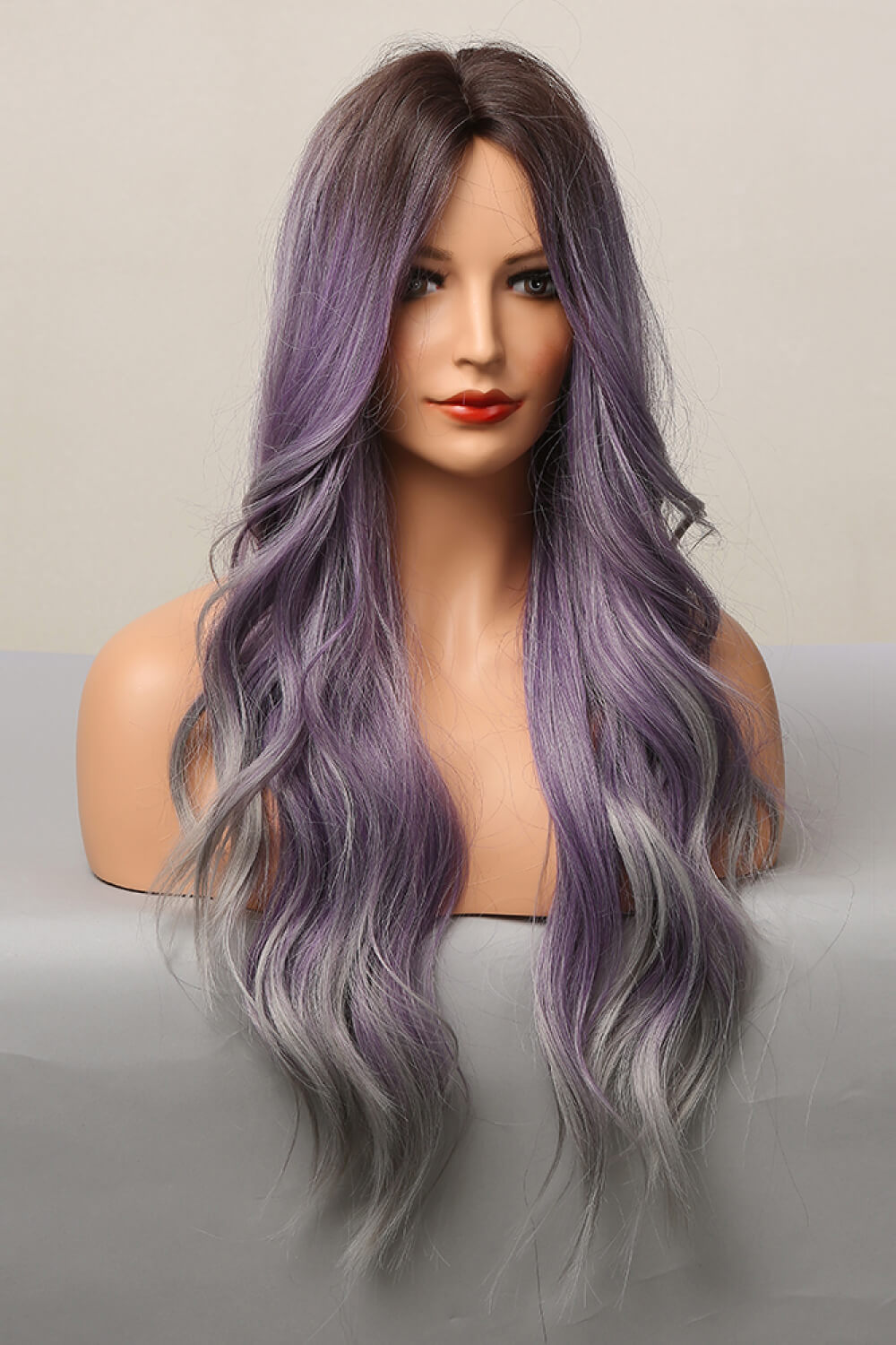 Elegant Wave Full Machine Synthetic Wigs in Purple 26'' D'Journè Fashion