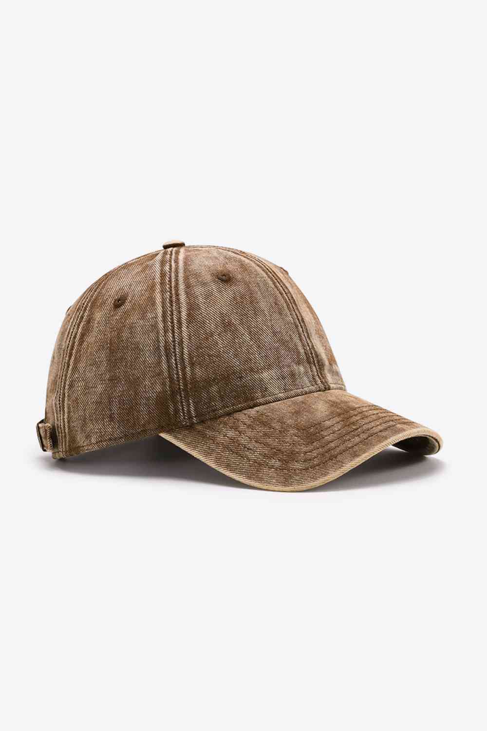 Plain cotton baseball cap flat lay styled shot