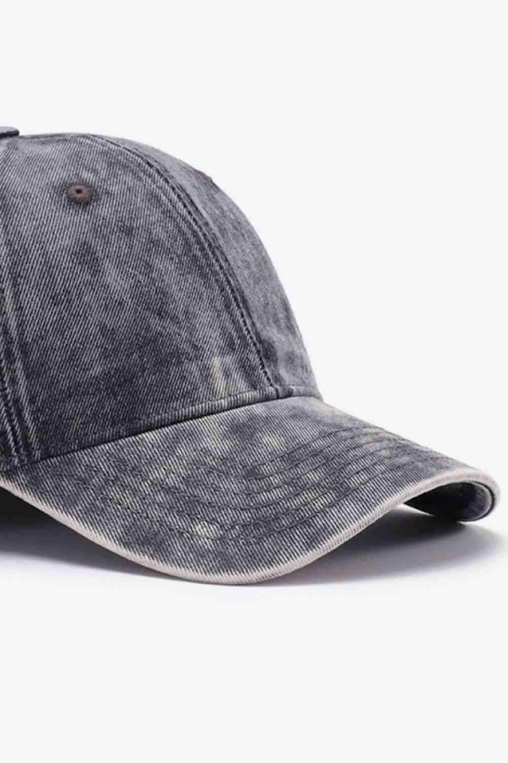 Dark navy baseball cap front view