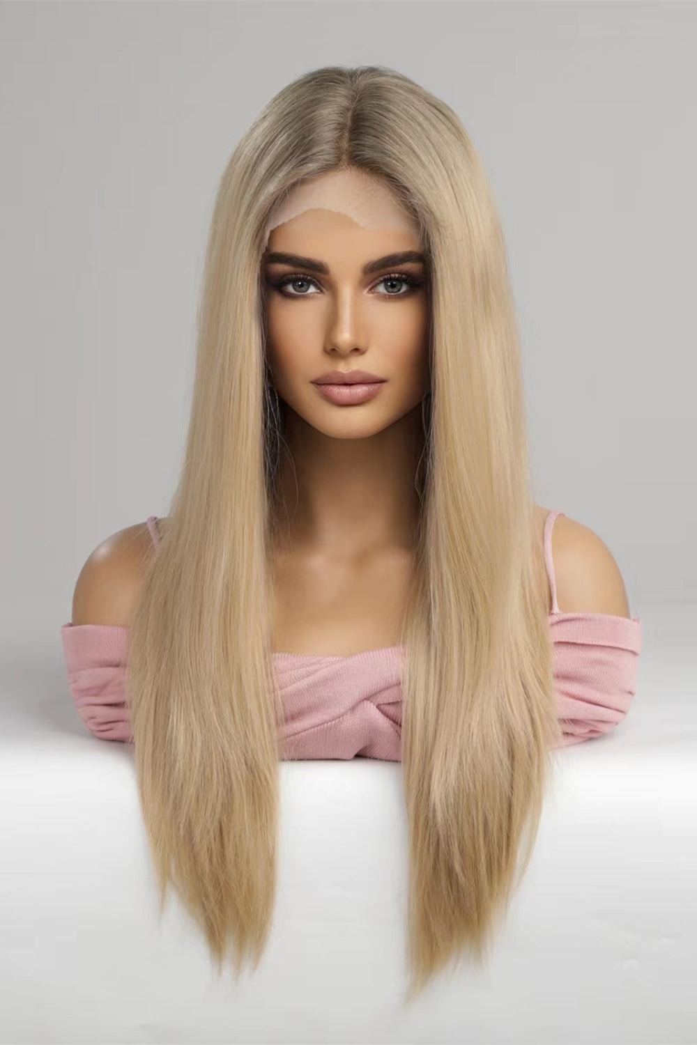 13*2‘’ Lace Front Wigs Synthetic Long Straight 24'' 150% Density D'Journè Fashion