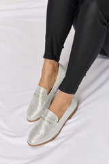 Posh Rhinestone Point Toe Loafers