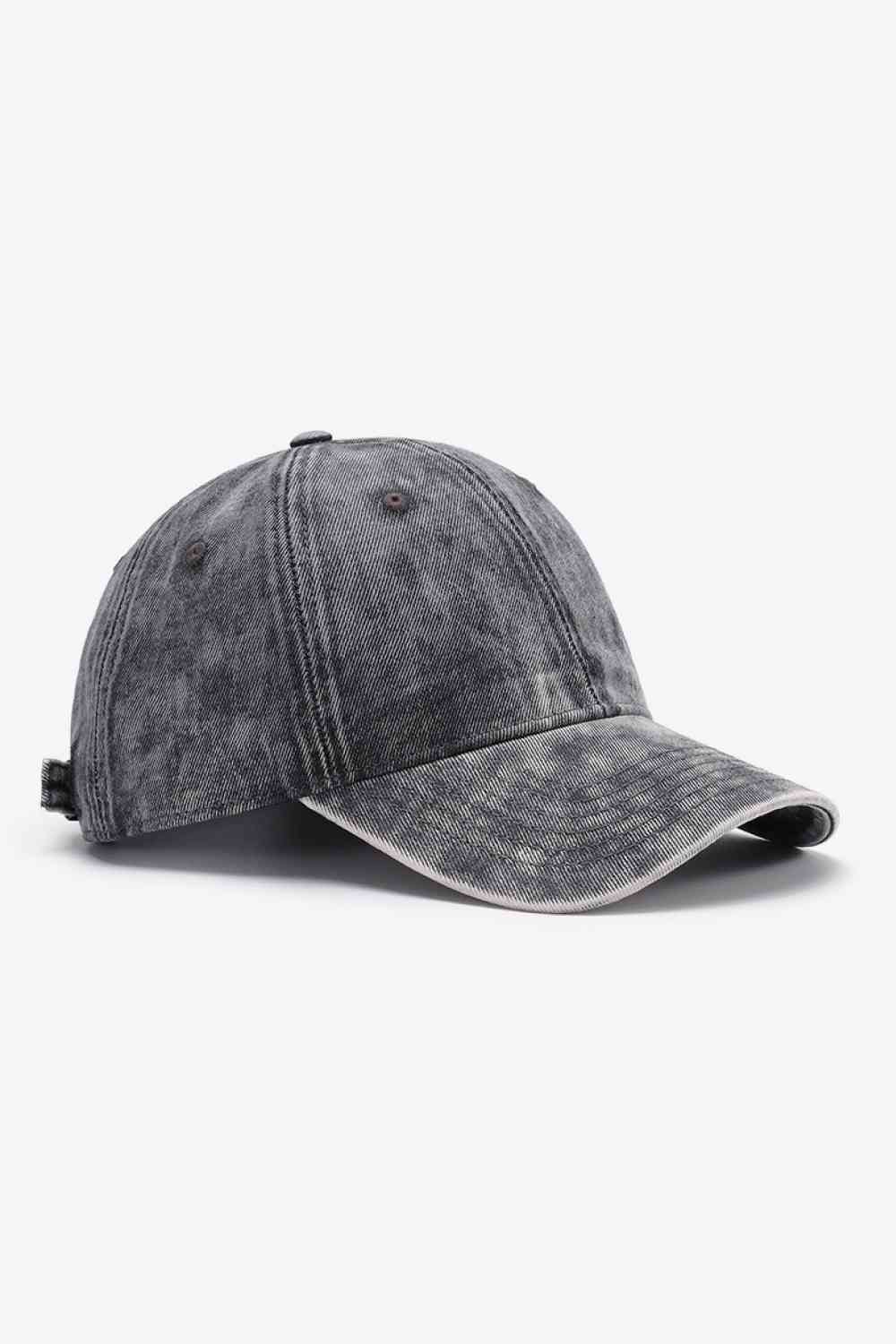 Purple adjustable baseball cap front view