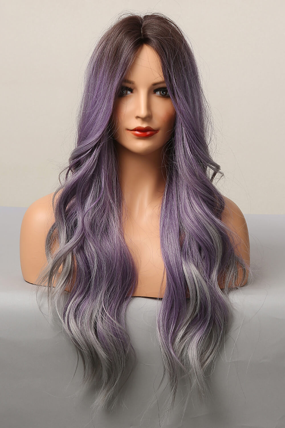 Elegant Wave Full Machine Synthetic Wigs in Purple 26'' D'Journè Fashion