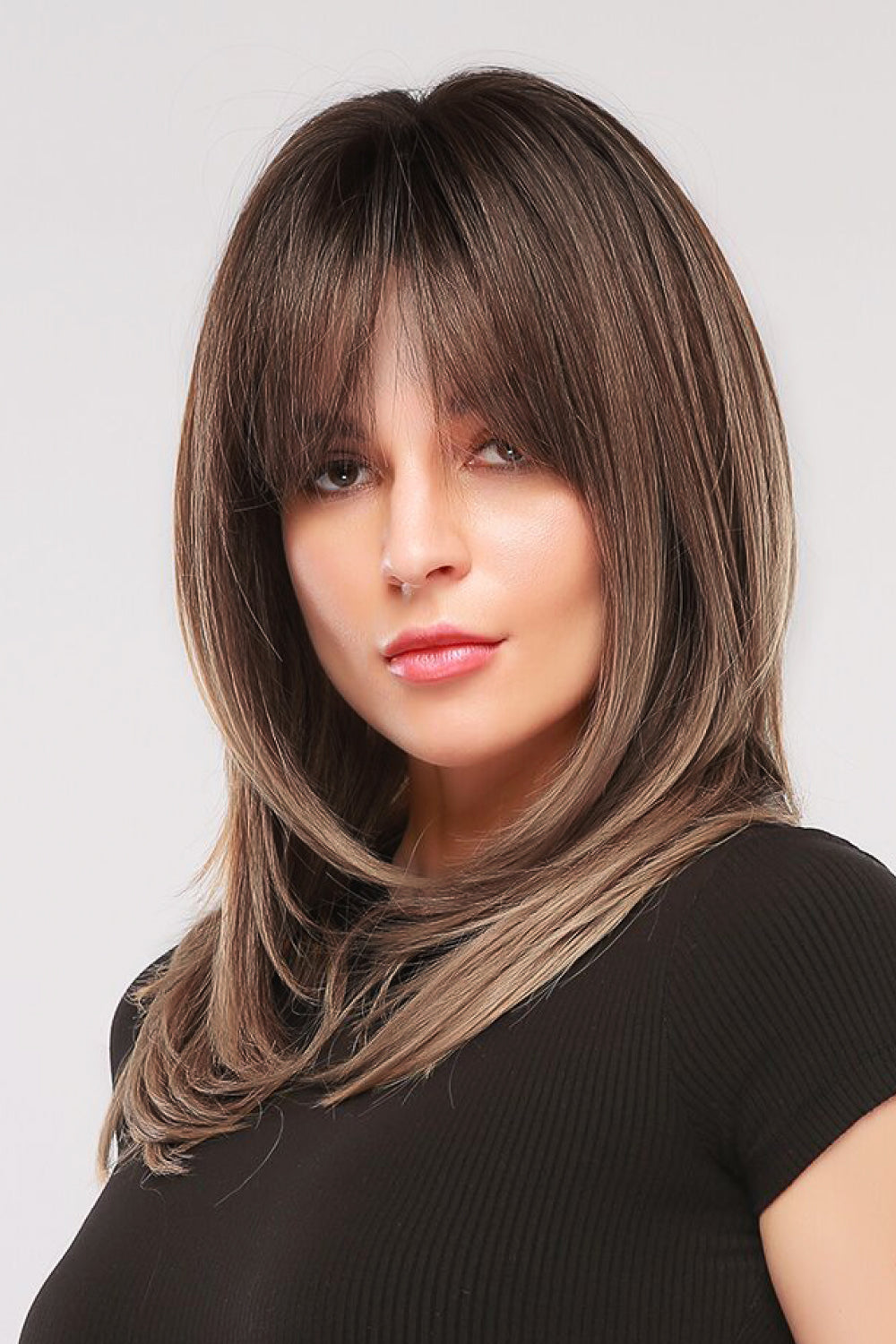 Wave texture close-up on 24 inch synthetic wig