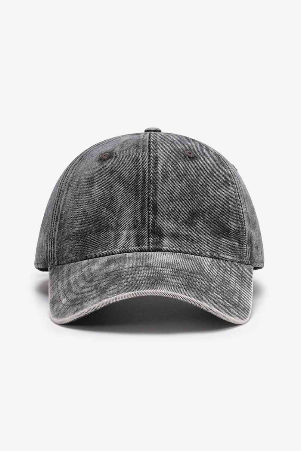 Purple cap brim and stitching detail