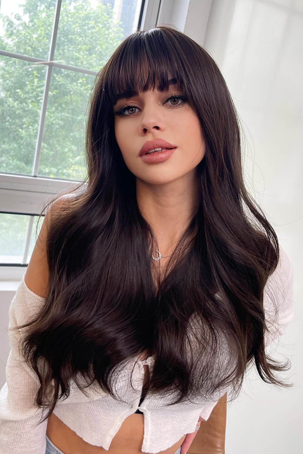 Full Machine Long Wave Synthetic Wigs 24'' D'Journè Fashion