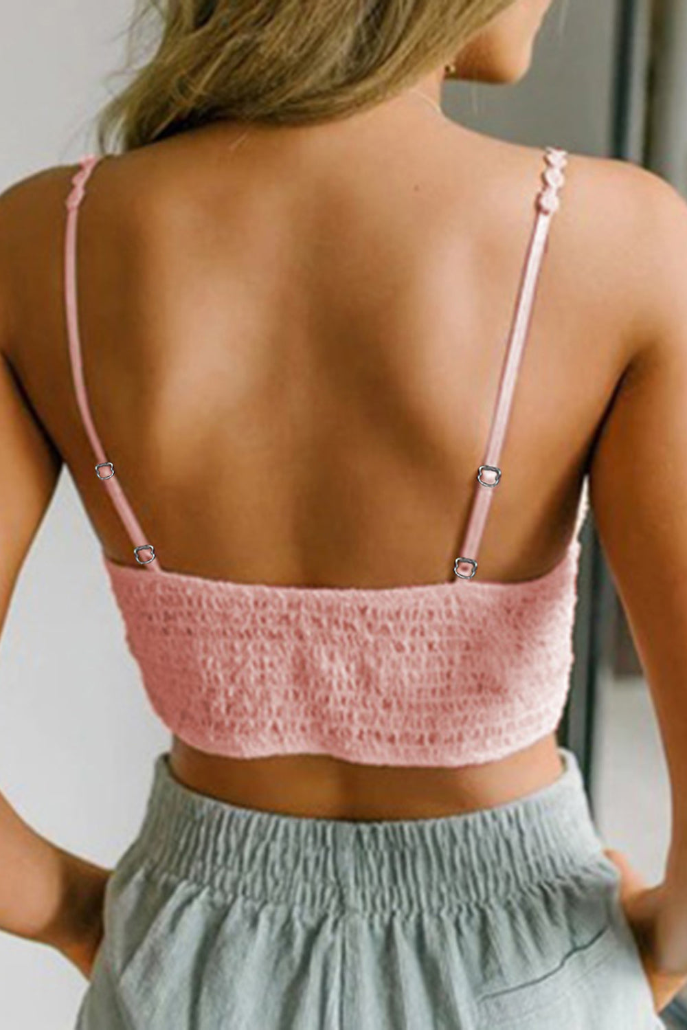 Lined V Neck Lace Bralette D'Journè Fashion