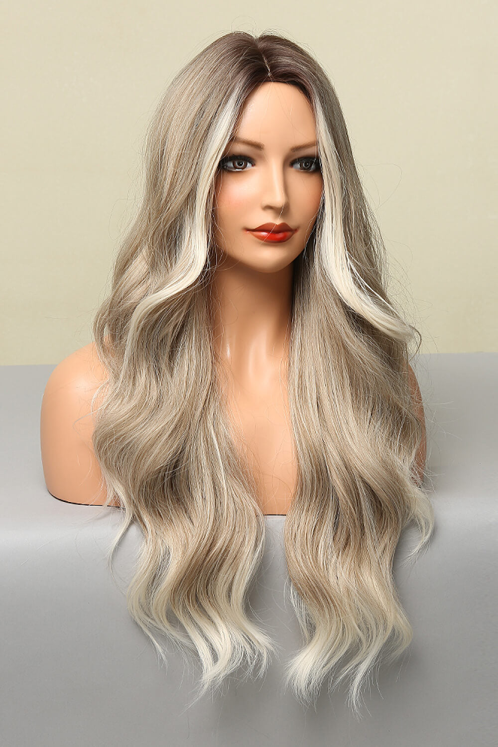 Balayage wave wig 26 inch back view showing soft curls